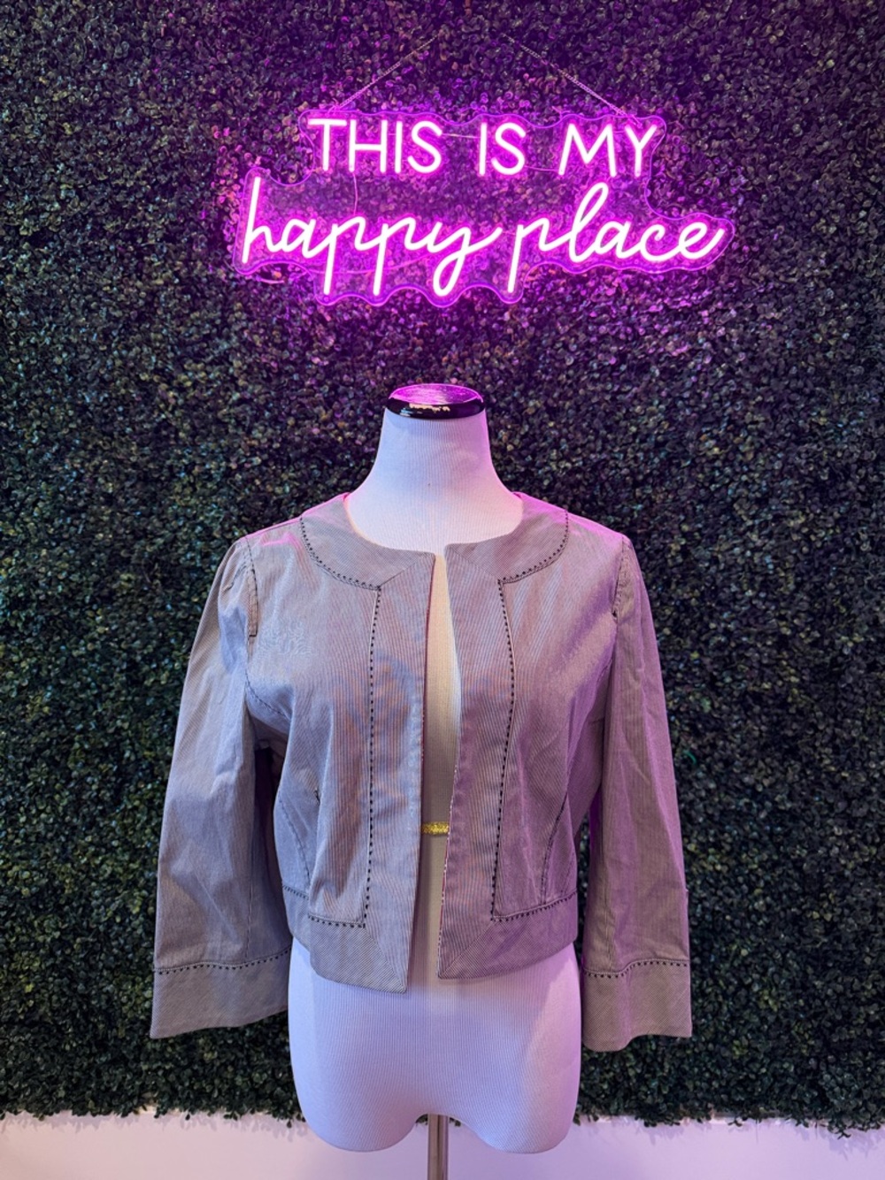 Ann Taylor Loft Cropped Open-Front Jacket